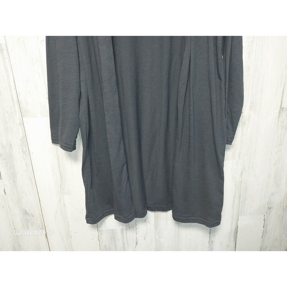 Karen Neuburger Womens Sleep Lounge Cardigan in Charcoal Size XL - Picture 2 of 6